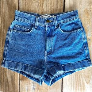 American Apparel High Waisted Jean Shorts
